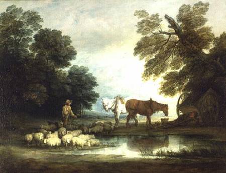 Shepherd by a Stream a Thomas Gainsborough