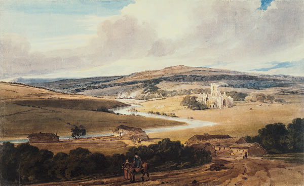 Kirkstall Abbey a Thomas Girtin