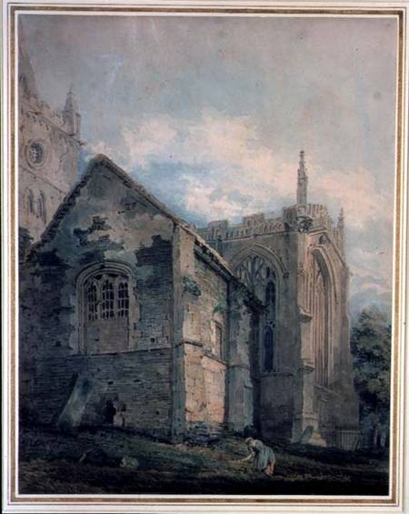 The Ancient Charnel House, Holy Trinity Church, Stratford-upon-Avon  on a Thomas Girtin