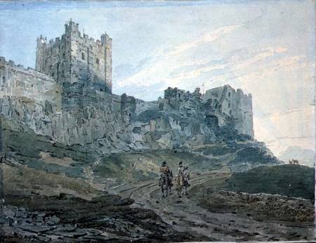 Bamburgh Castle, Northumberland  on a Thomas Girtin