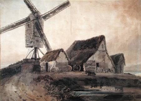 The Old Mill at Stanstead, Essex  on a Thomas Girtin