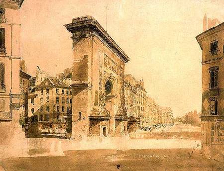 Porte St Denis, Paris a Thomas Girtin