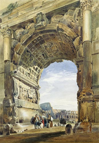 Arch of Titus, Rome a Thomas Hartley Cromek