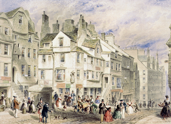 High Street, Edinburgh, showing John Knox's House a Thomas Hosmer Shepherd