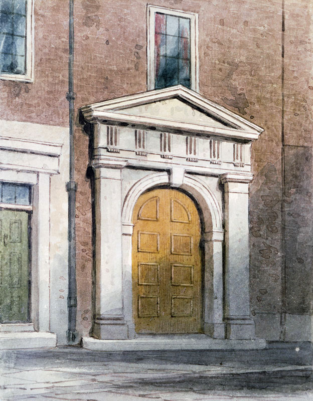 The Entrance to Masons'' Hall a Thomas Hosmer Shepherd