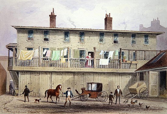The Old Vine Inn, Aldersgate Street a Thomas Hosmer Shepherd