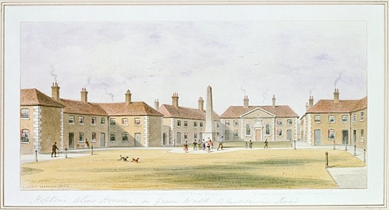 View of Charles Hopton''s Alms Houses a Thomas Hosmer Shepherd