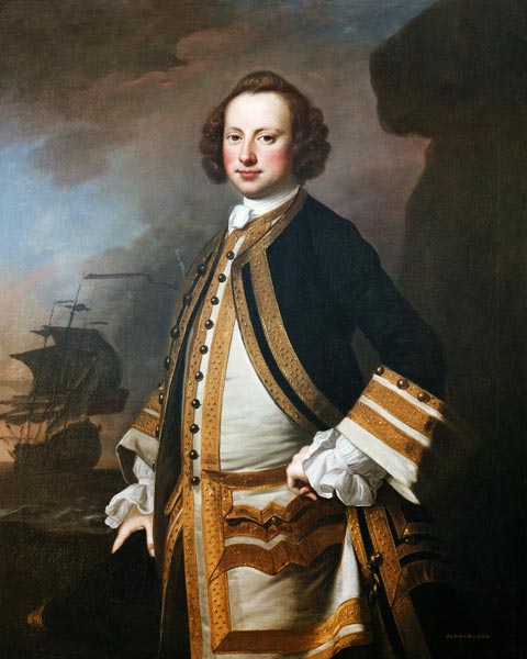 Sir George Pocock (1706-92) 1760 (oil on canvas) a Thomas Hudson