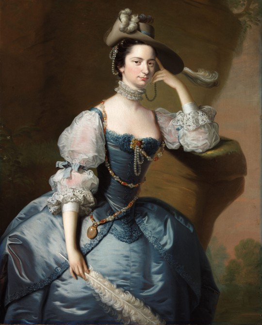 Portrait of Margaret, Lady Oxenden a Thomas Hudson