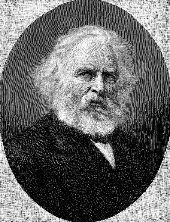 Portrait of the Poet Henry Wadsworth Longfellow (1807-1882) a Thomas Johnson