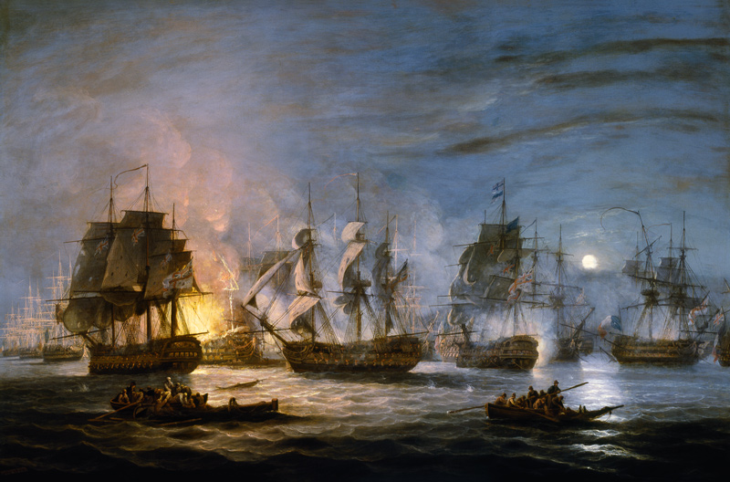 The Battle of the Nile a Thomas Luny