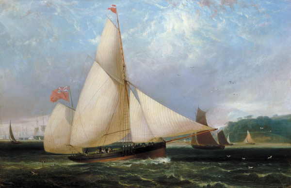 The 12th Duke of Norfolk's Yacht 'Arundel' (oil on canvas) a Thomas Luny