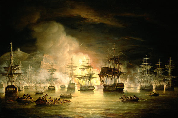 Bombardment of Algiers, August 1816 a Thomas Luny