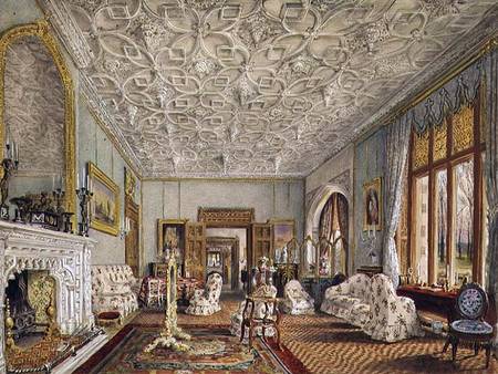 Drawing Room in the Gothic Style a Thomas Mann Baynes