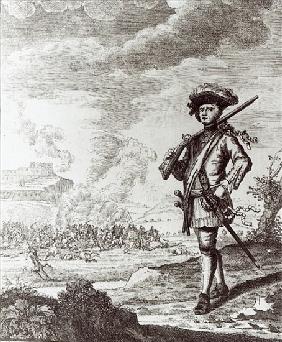 Captain Henry Morgan at the sack of Panama in 1671, c.1734