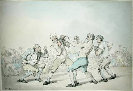 A Boxing Match (ink & w/c on paper) a Thomas Rowlandson