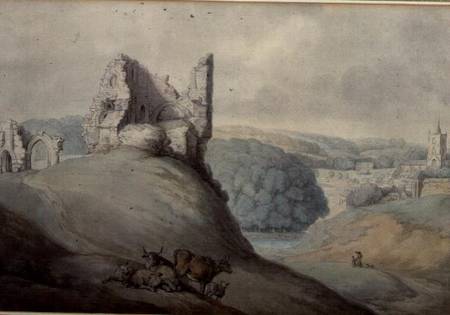 Harborough Castle, Yorkshire a Thomas Rowlandson