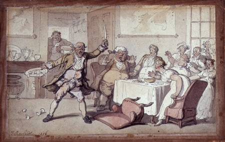 Madness at the Dinner Table a Thomas Rowlandson