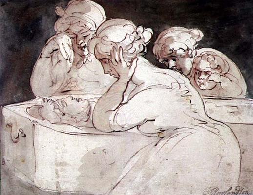 The Mourners, 1815 (w/c on paper) a Thomas Rowlandson