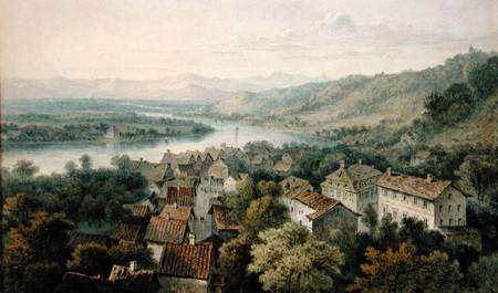 A View of Karlsruhe a Thomas Sidney Cooper
