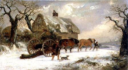 Carting Timber - Winter a Thomas Smythe