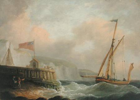 Cutter Entering Harbour a Thomas Whitcombe
