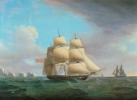 H.M. Frigate "Galatea", 38 Guns off the Needles, Isle Of Wight