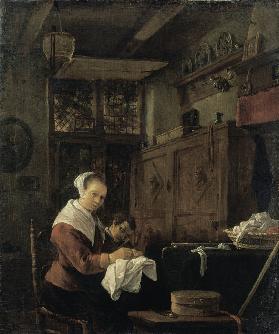 Woman at Her Sewing Table