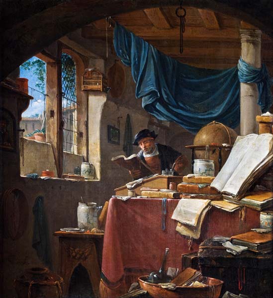 A scholar in his Study a Thomas Wyck