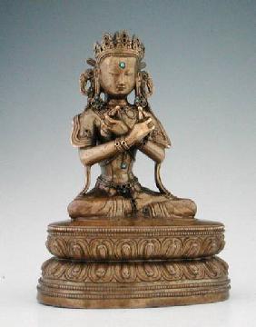 Vajradhara (copper alloy & gems)