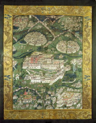 The Potala Palace, Lhasa, Tibet (oil on canvas) a Tibetan School, (18th century)