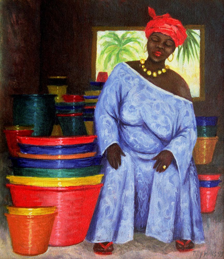 Bucket Shop, 1999 (oil on canvas)  a Tilly  Willis