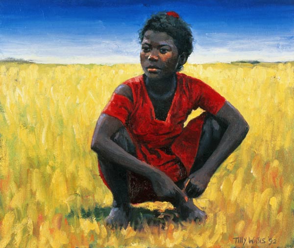 Girl in Red, 1992 (oil on canvas)  a Tilly  Willis