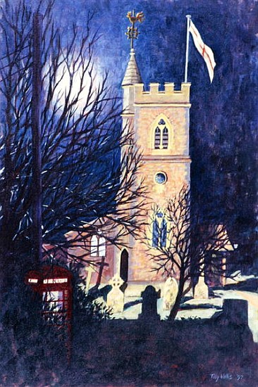 Moonlit Church, 1997 (oil on canvas)  a Tilly  Willis