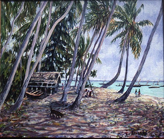 Rustling Palms, Zanzibar, 2002 (oil on canvas)  a Tilly  Willis