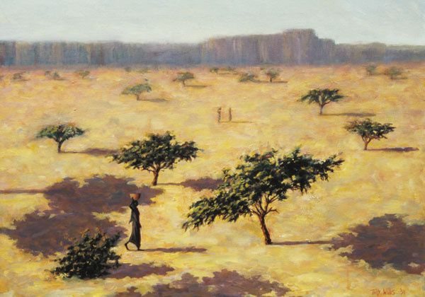 Sahelian Landscape, Mali, 1991 (oil on canvas)  a Tilly  Willis