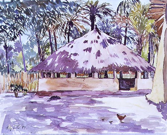 The Rotunda, Senegal, West Africa, 1997 (w/c on paper)  a Tilly  Willis