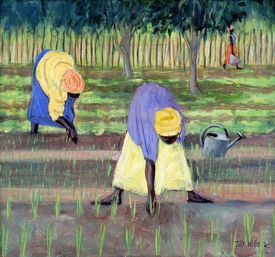 Women Gardening, 2005 (oil on canvas)  a Tilly  Willis