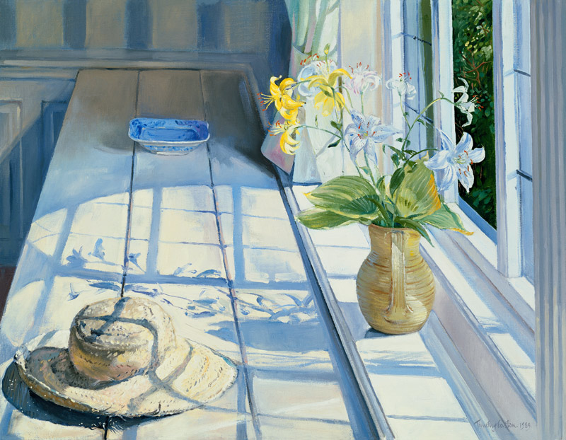 Lilies and a Straw Hat  a Timothy  Easton