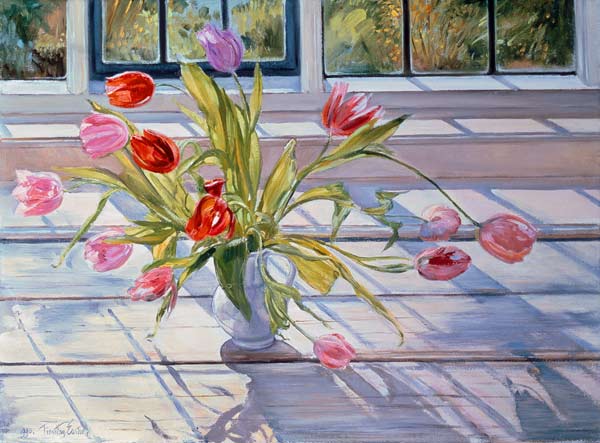 Tulips in the Evening Light, 1990  a Timothy  Easton