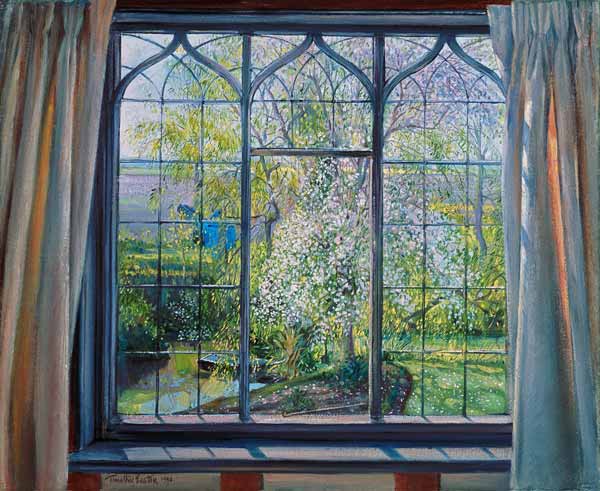 Apple Blossom Against Willow, 1990  a Timothy  Easton