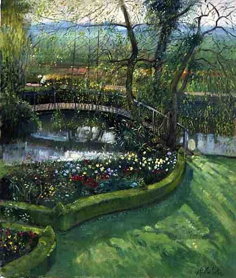 Bridge Over the Willow, Bedfield (oil on canvas)  a Timothy  Easton