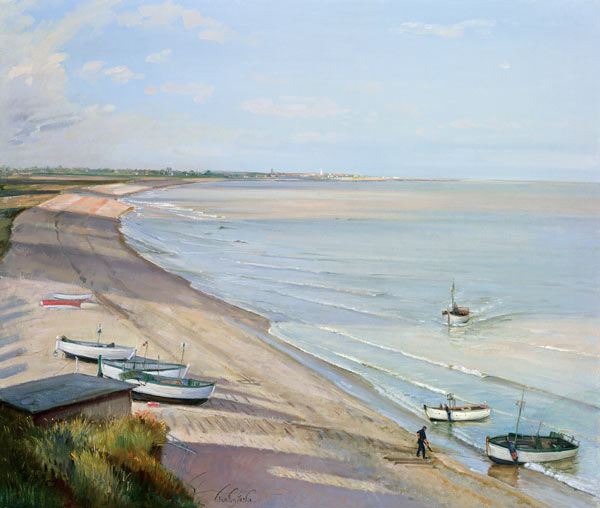 Bringing the Catch Ashore (oil on canvas)  a Timothy  Easton