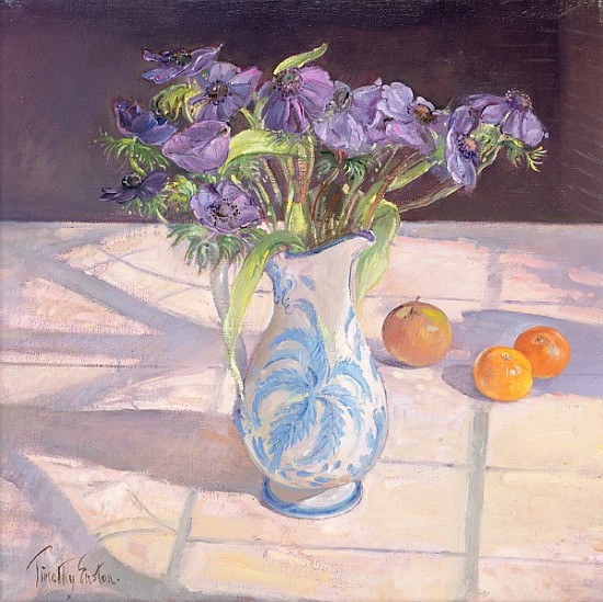 French Jug with Anemones (oil on canvas)  a Timothy  Easton