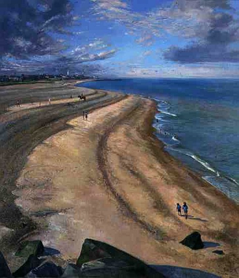 Serpentine Beach at Southwold (oil on canvas)  a Timothy  Easton