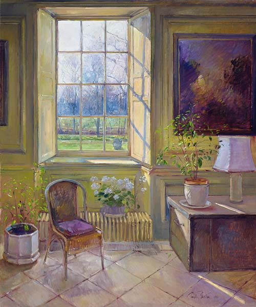 Spring Light and The Tangerine Trees, 1994 (oil on canvas)  a Timothy  Easton
