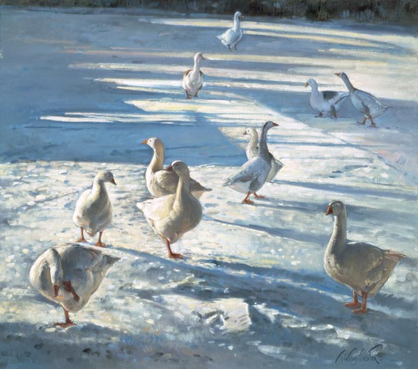 The Gathering (oil on canvas)  a Timothy  Easton