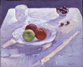 Dish of Apples with Cherries
