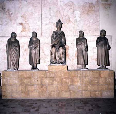 Statue of Henry VII (1274/5-1313), Holy Roman Emperor, with his Counsellors a Tino  di Camaino