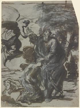 Abraham sacrifices Isaac